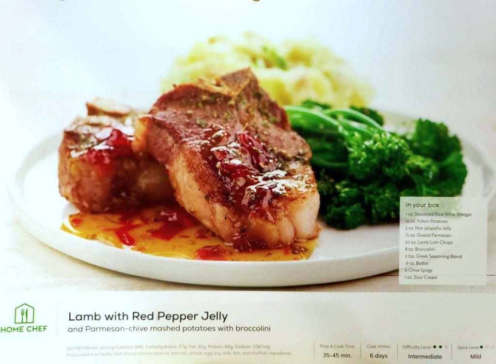 Home Chef - Lamb with Red Pepper Jelly - Index